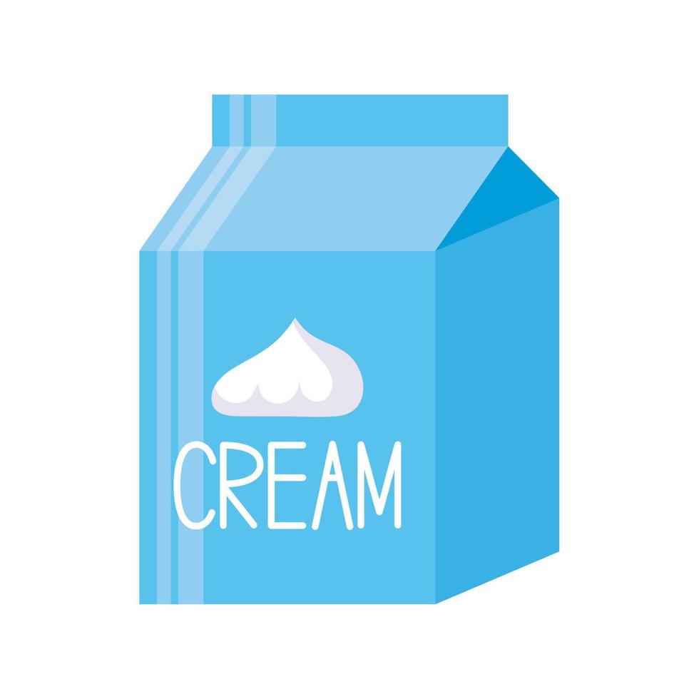 milk cream in box vector