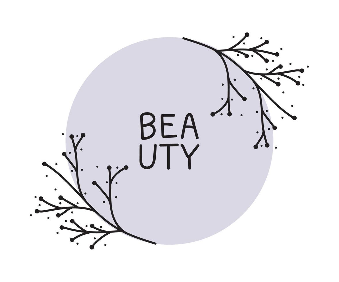 beauty branches icon vector