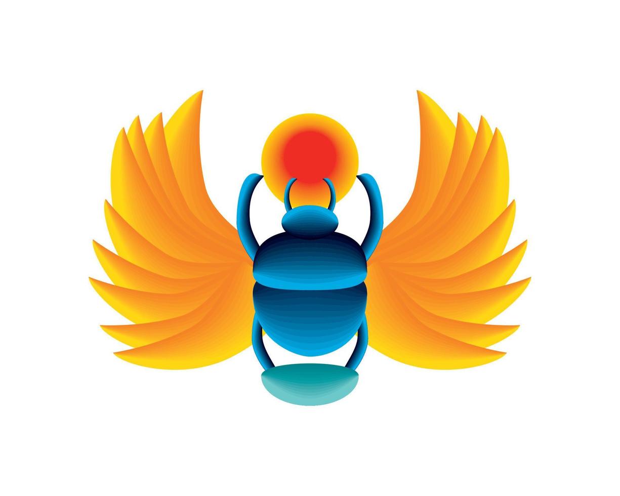 egypt scarab icon vector