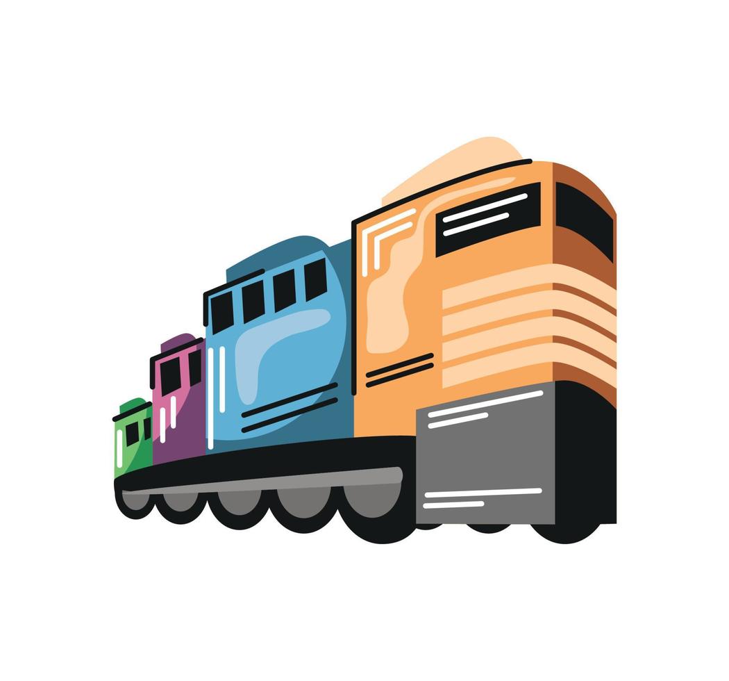 icono de transporte de tren vector