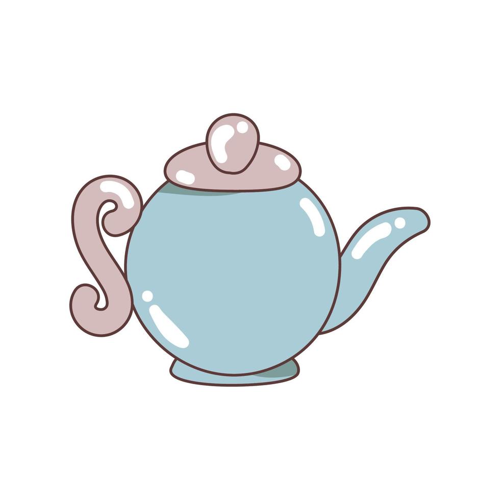 coffee kettle icon flat vector