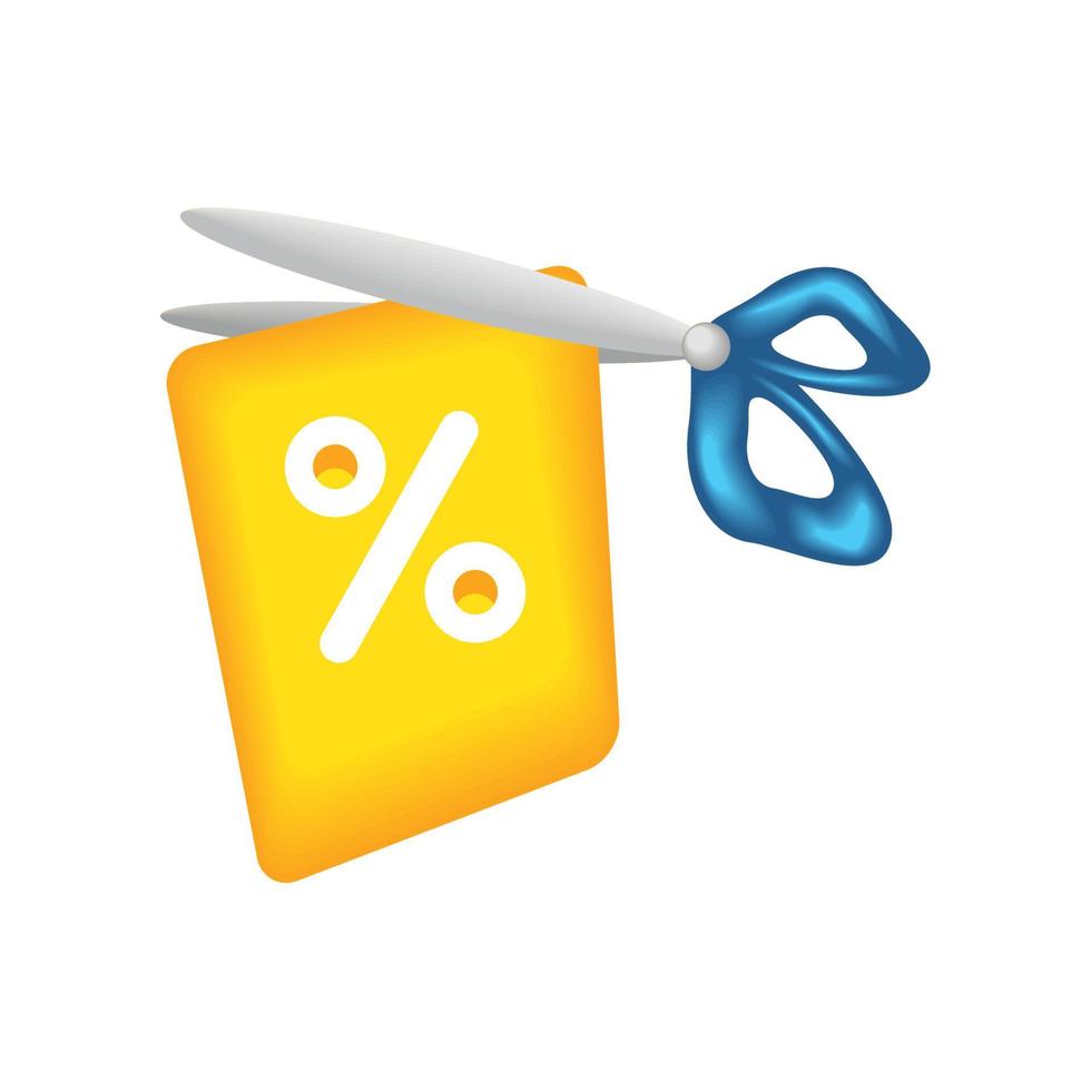 scissors discount sale tag vector