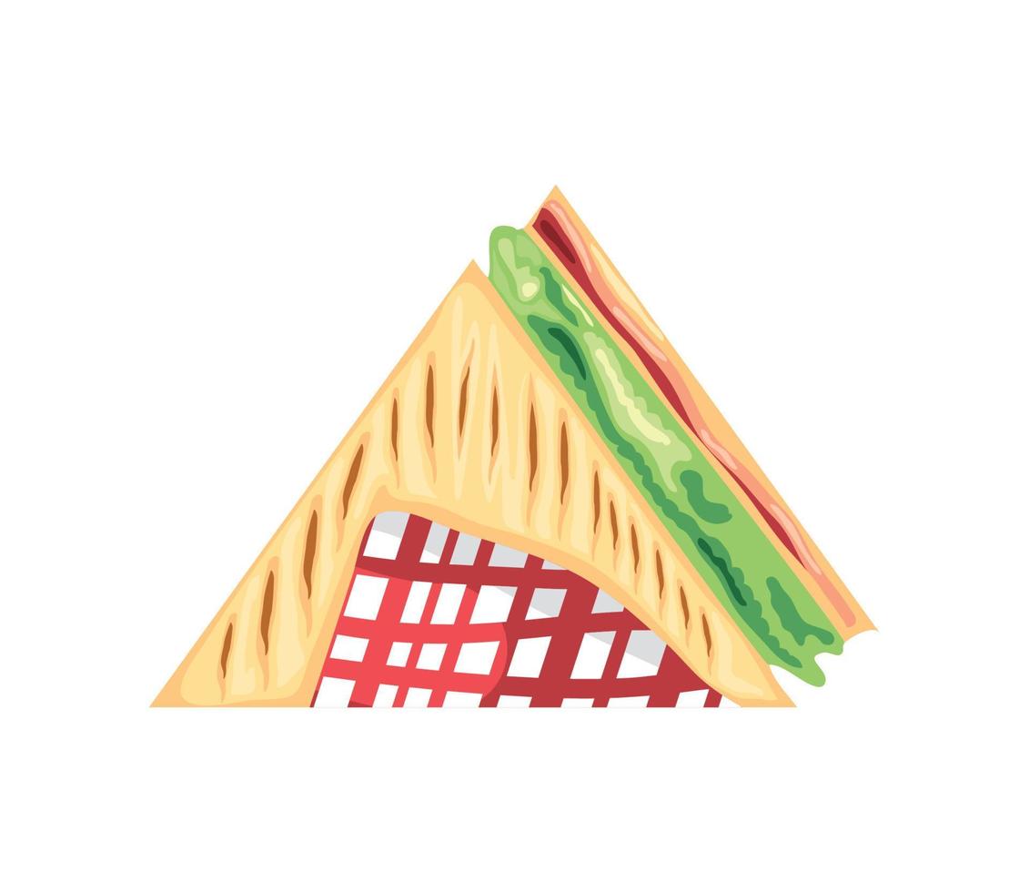 icono de comida de sándwich vector