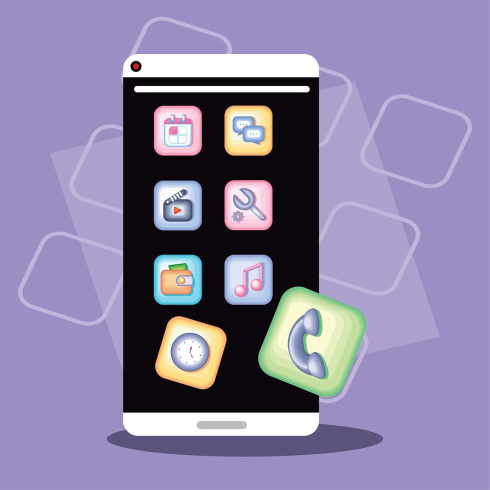 phone application icons vector