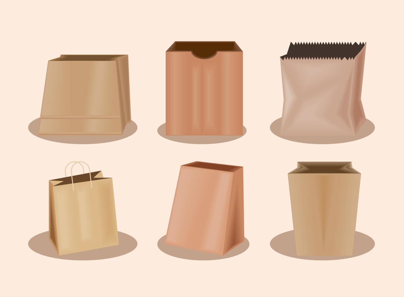 icons paper bag vector