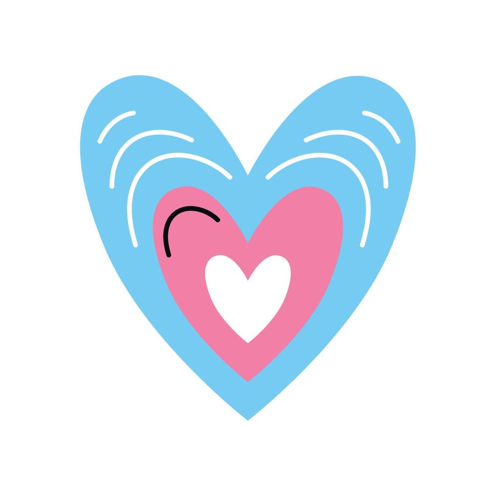 LGBT heart flag transgender vector