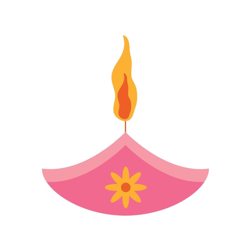 diya lamp light vector