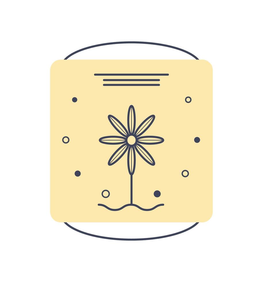 floral flower stamp vector