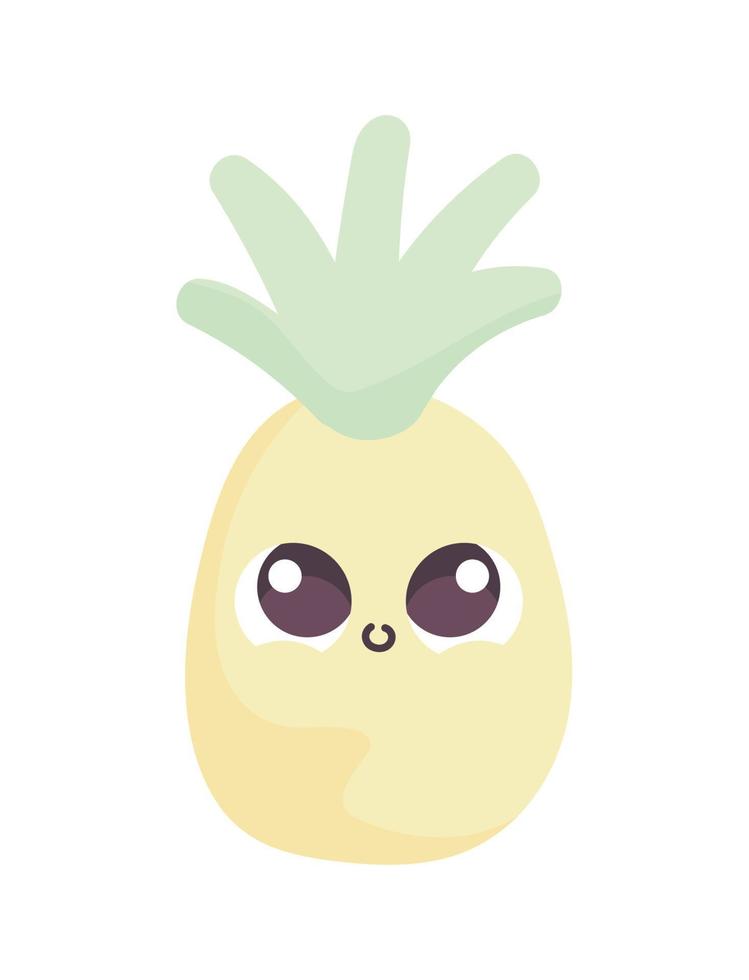 kawaii pineapple sweet vector