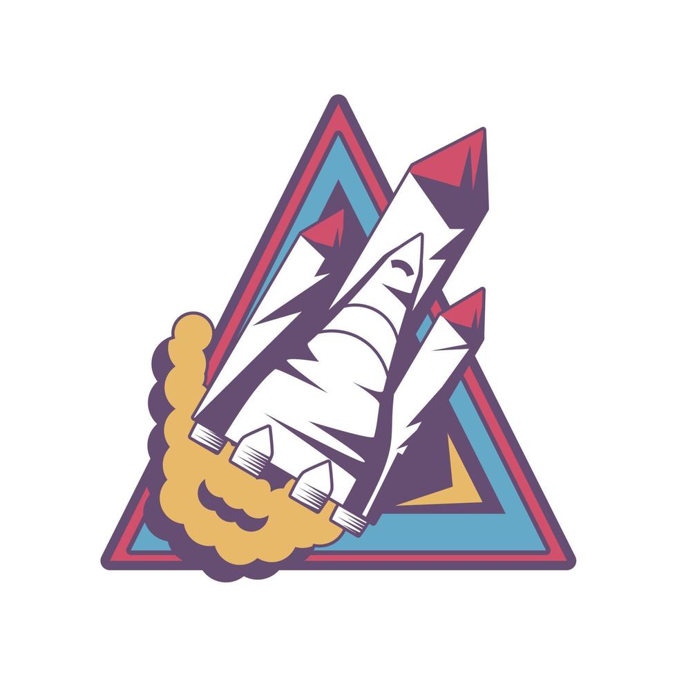 space launching rocket vector