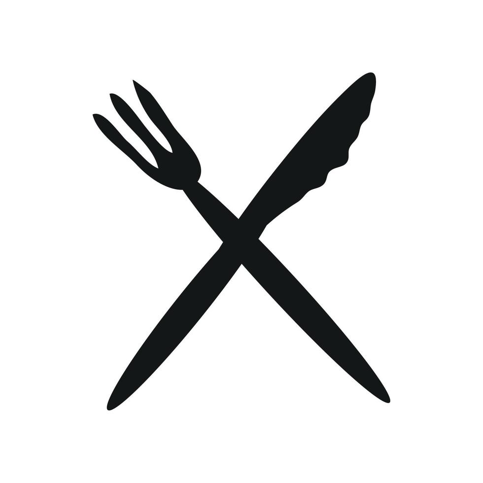 tenedor y cuchillo vector