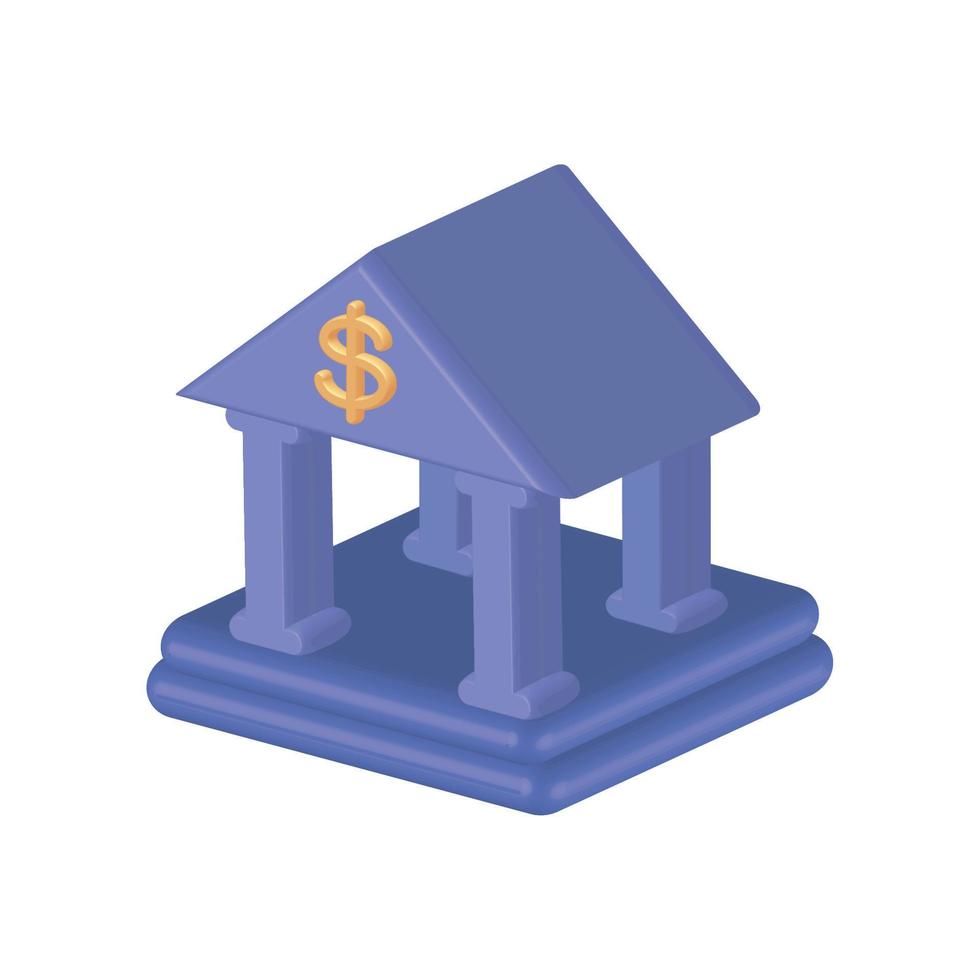 building bank money vector