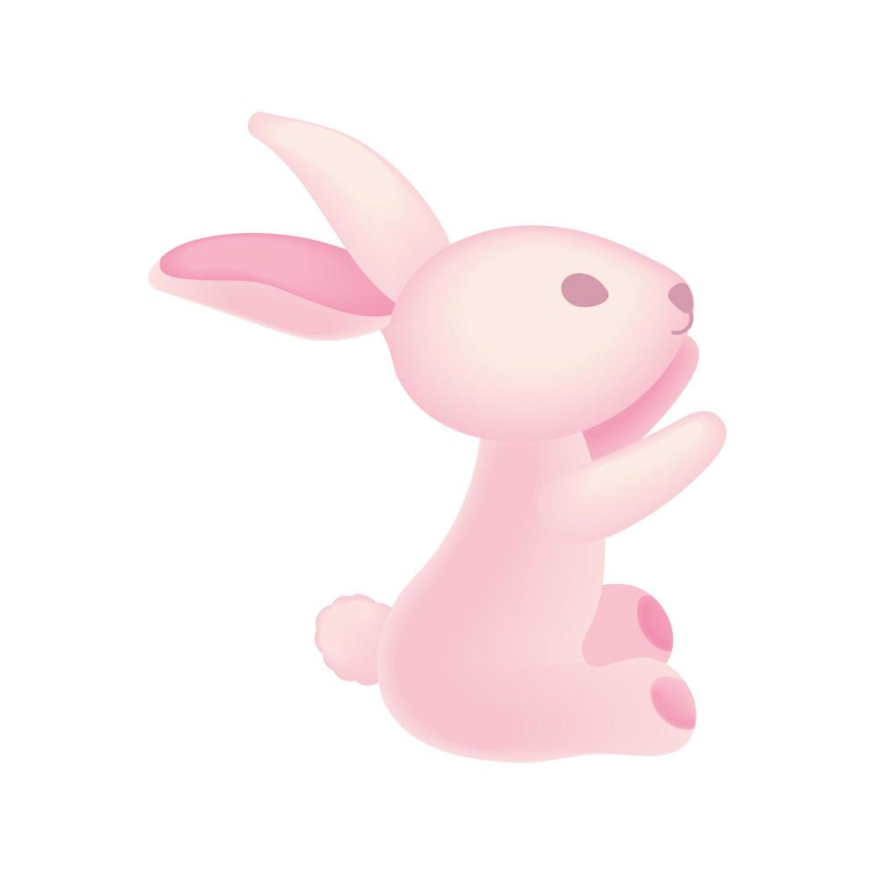 cute rabbit icon vector