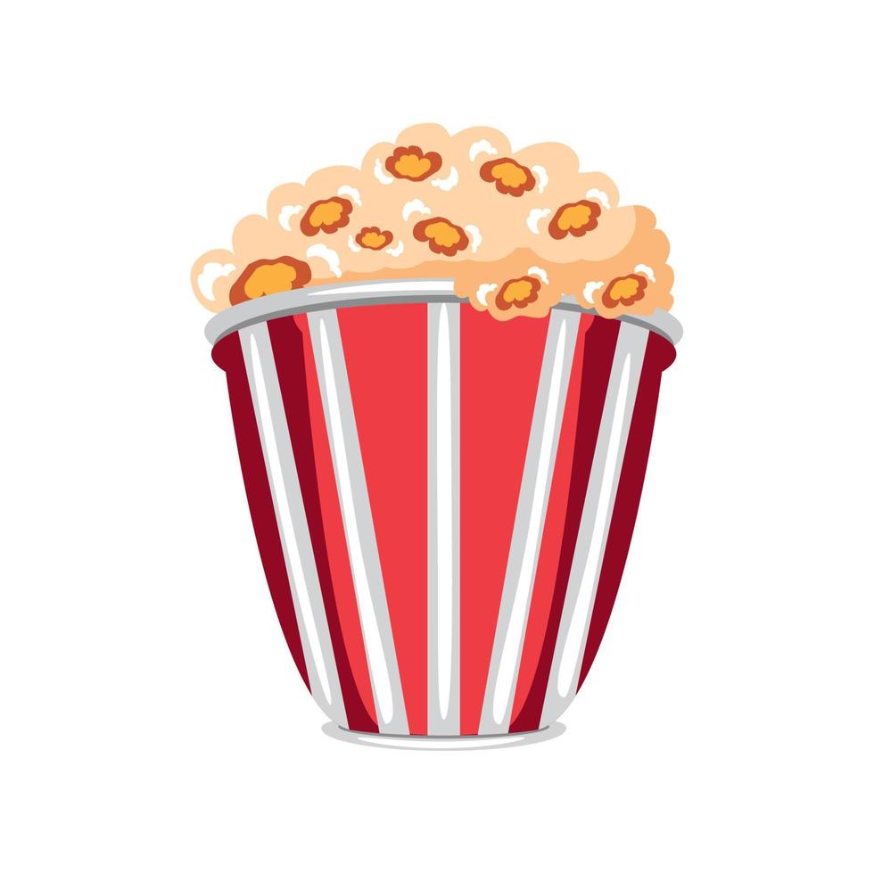 pop corn fast food vector