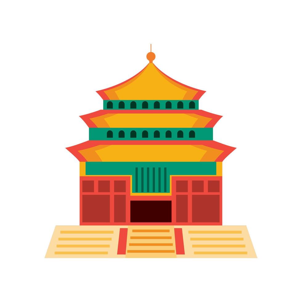 guangzhou temple pagoda vector