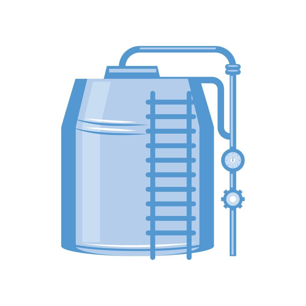 milk steel tank vector