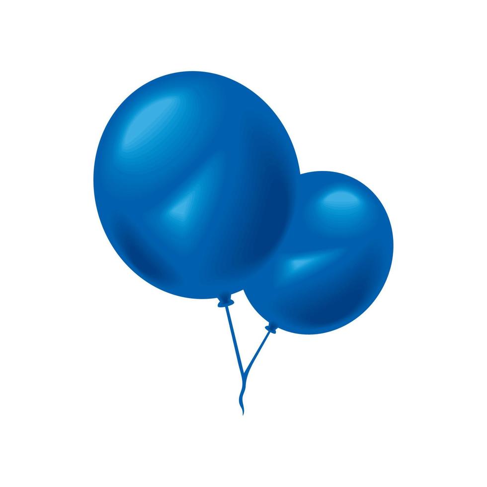 decoración de globos azules vector