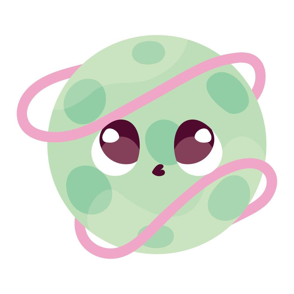 cute planet space vector