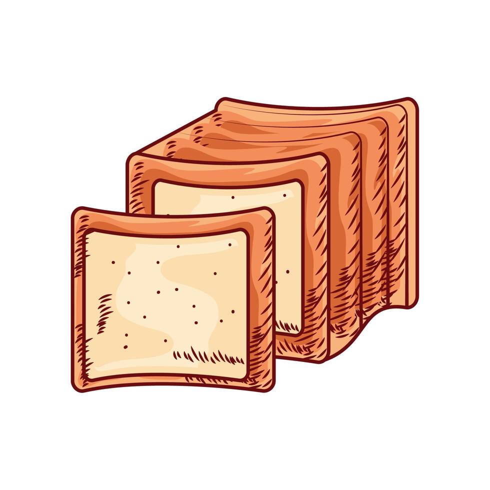 slices bread food vector