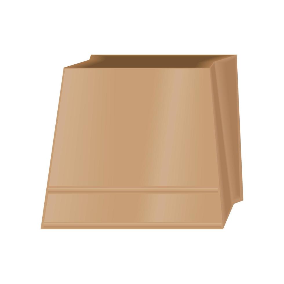 empty grocery paper bag vector