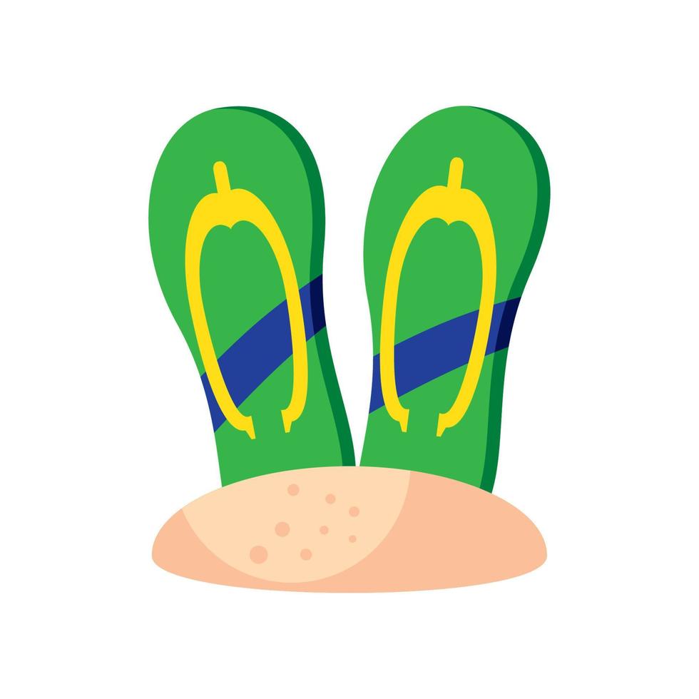 flip flops in sand vector