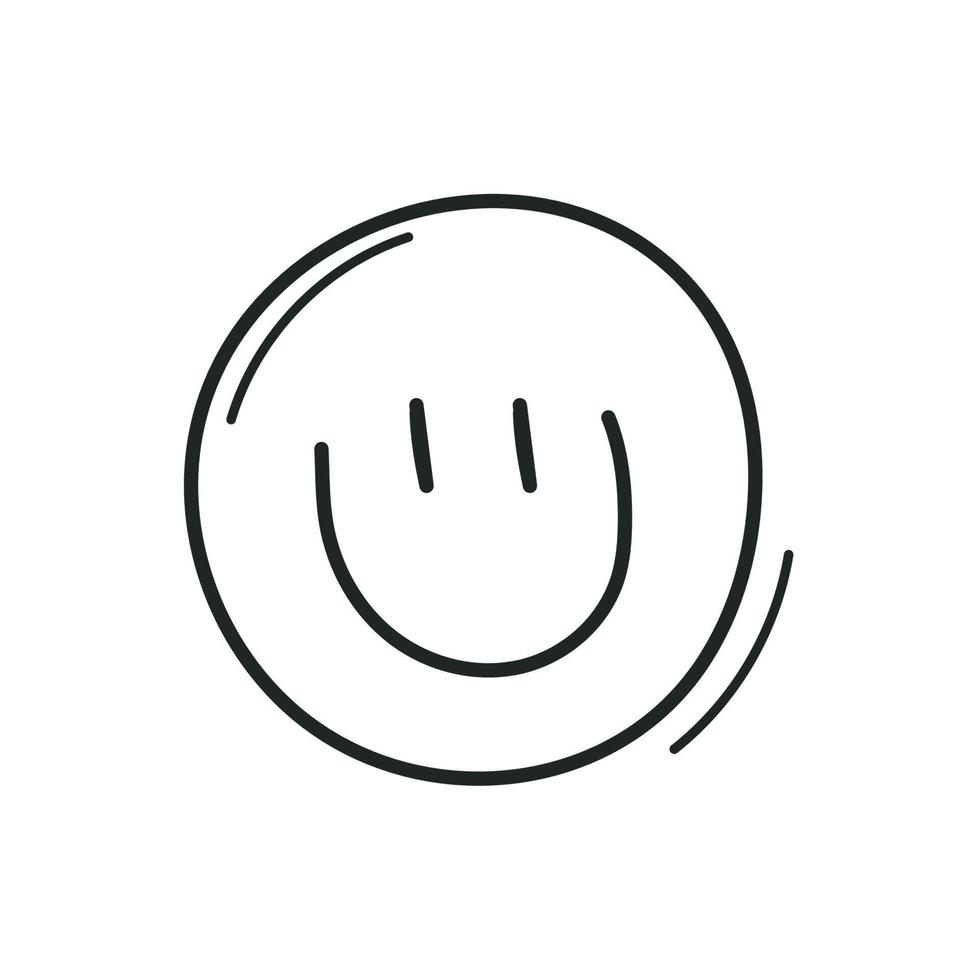 happy emoji doodle vector