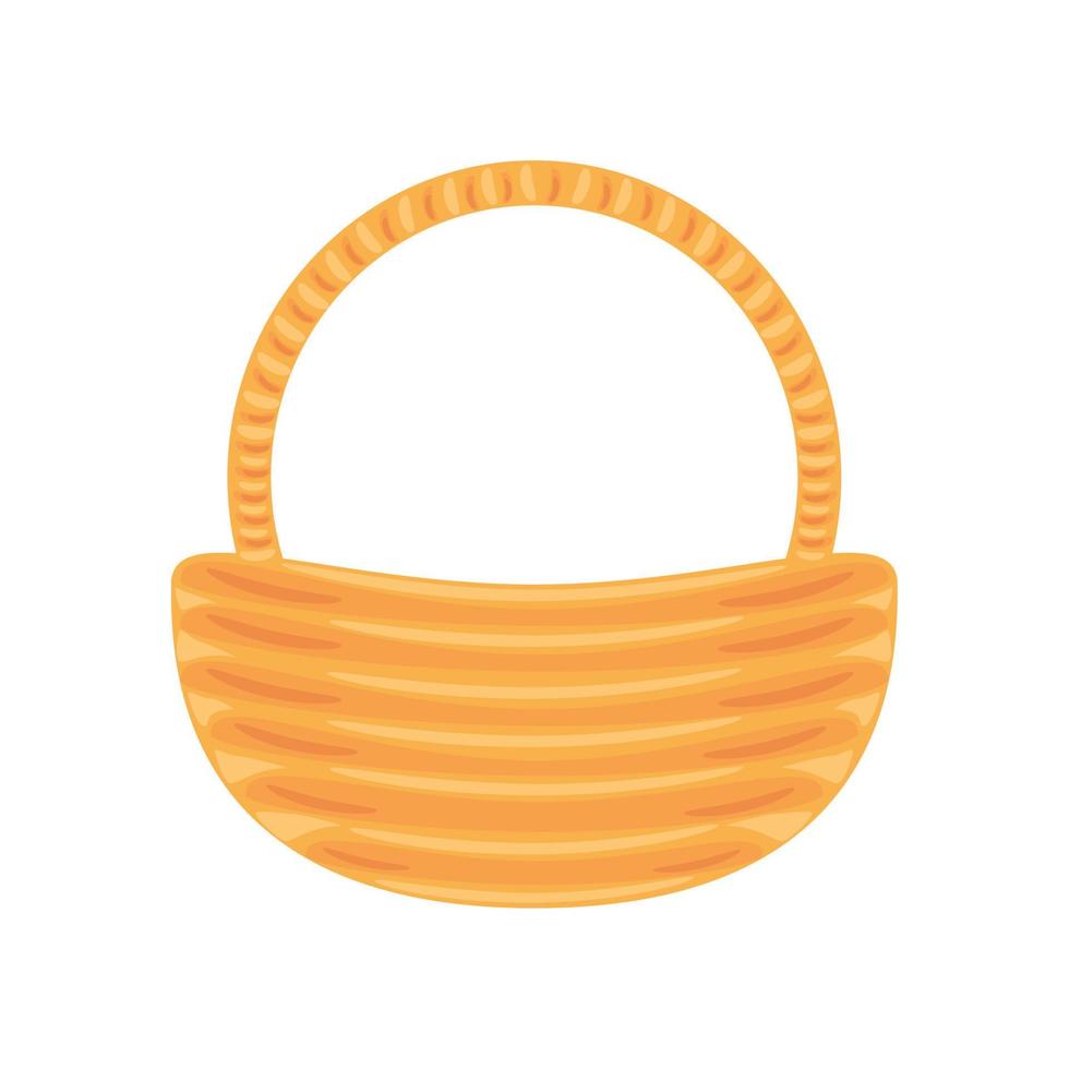 wicker basket icon vector