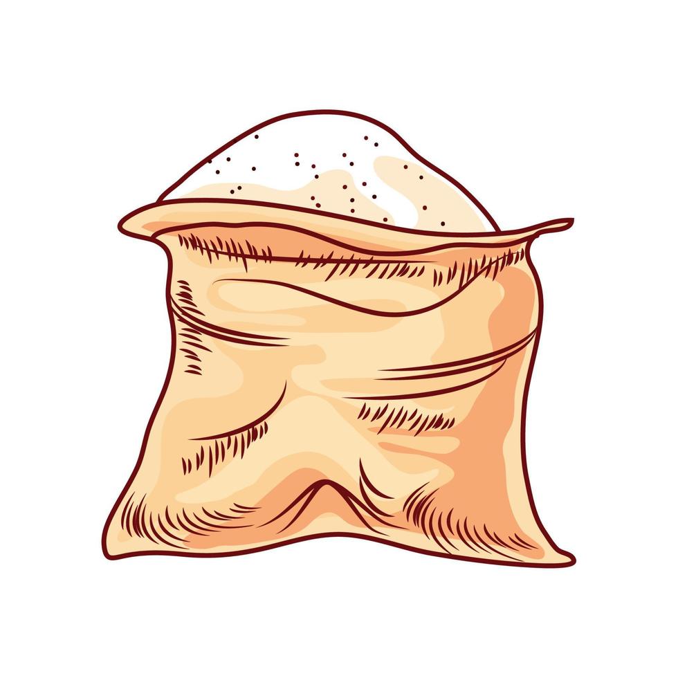 sack of flour vector