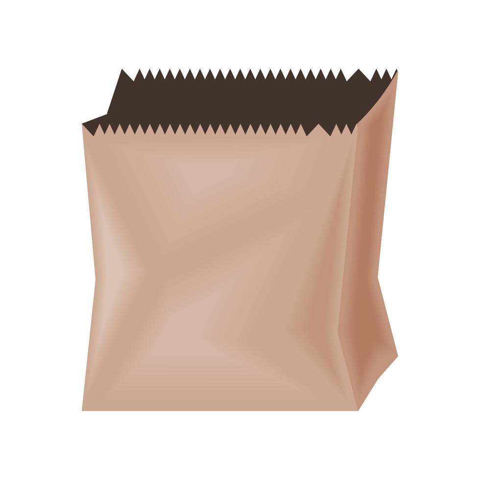 empty shopping paper bag vector