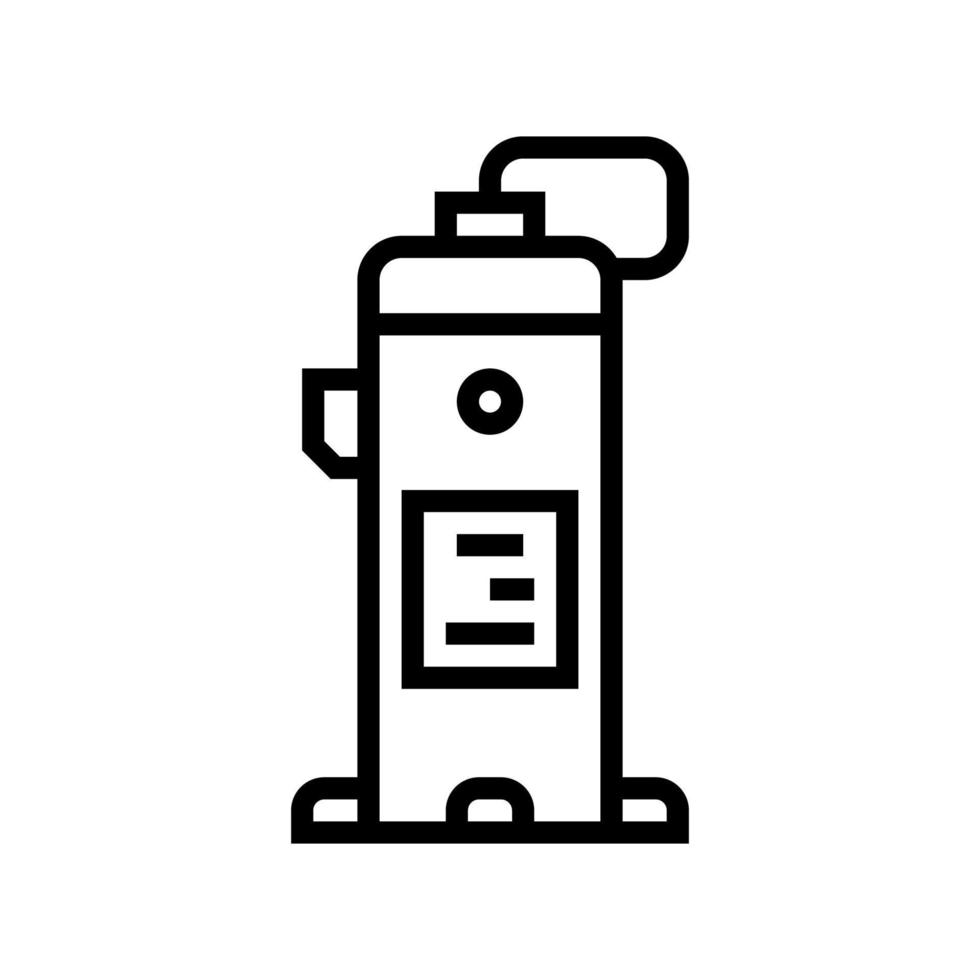ilustración de vector de icono de línea de compresor de aire industrial