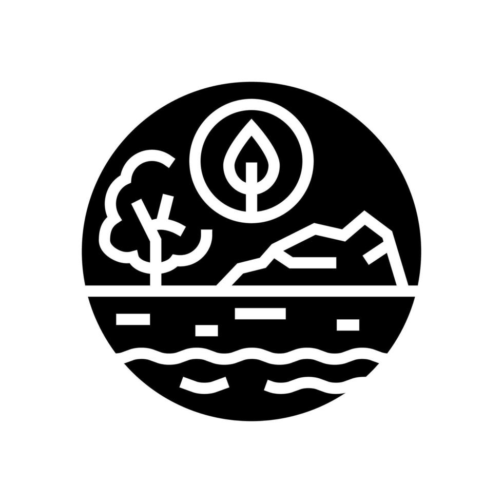 landscape ecology glyph icon vector illustration