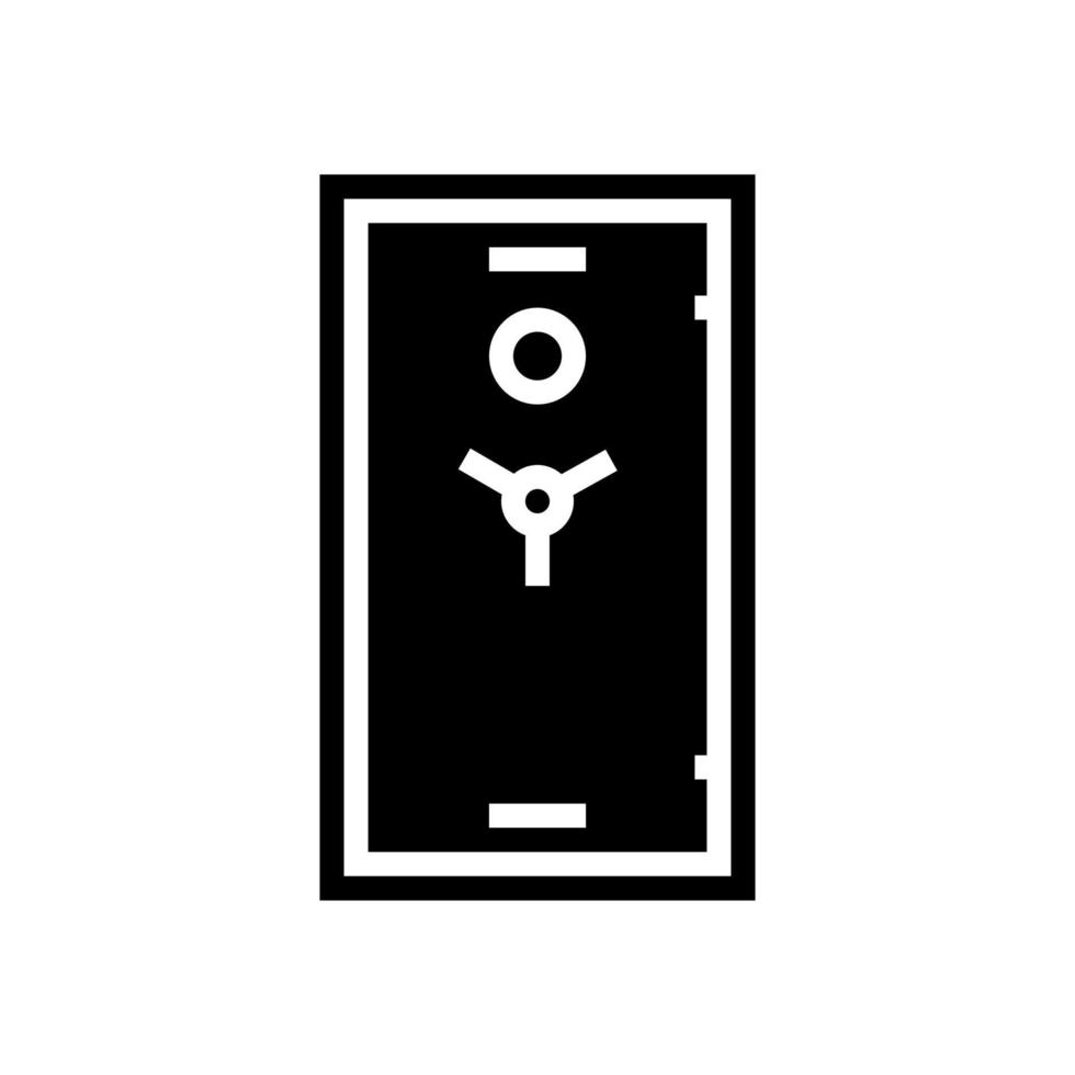 gun safe glyph icon vector illustration