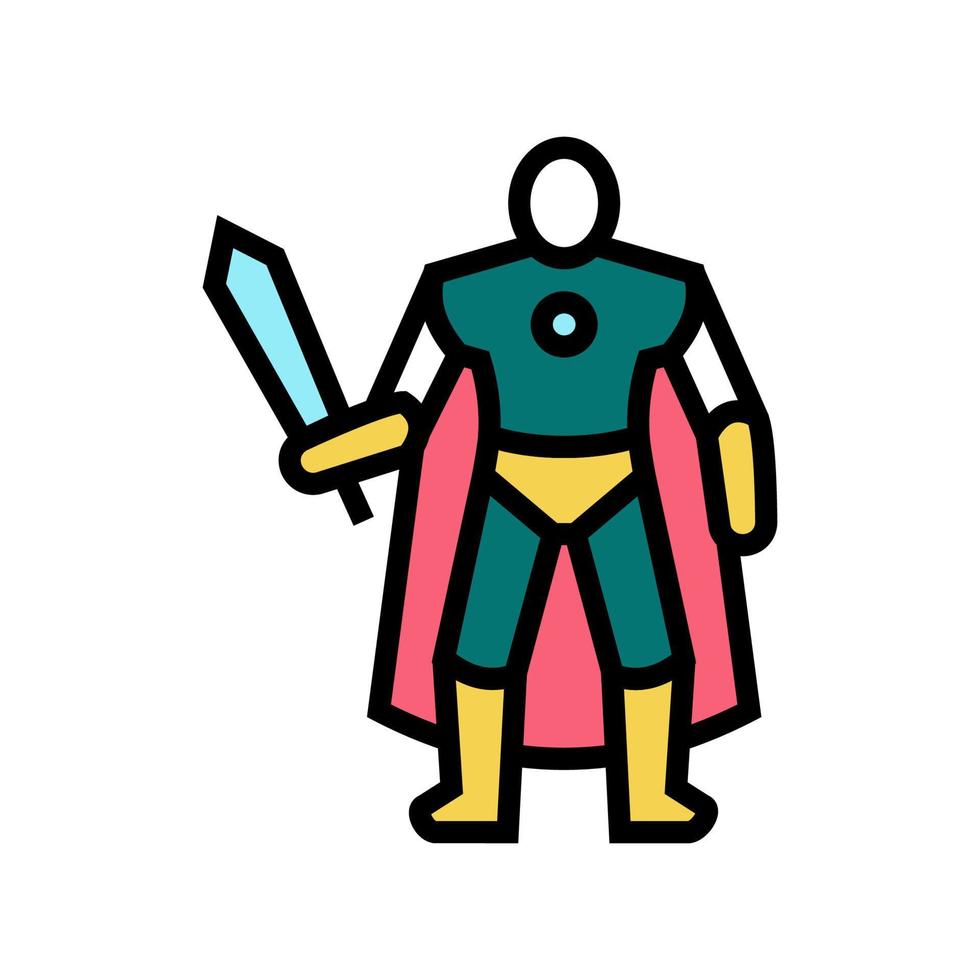 figuras de acción juguetes color icono vector ilustración