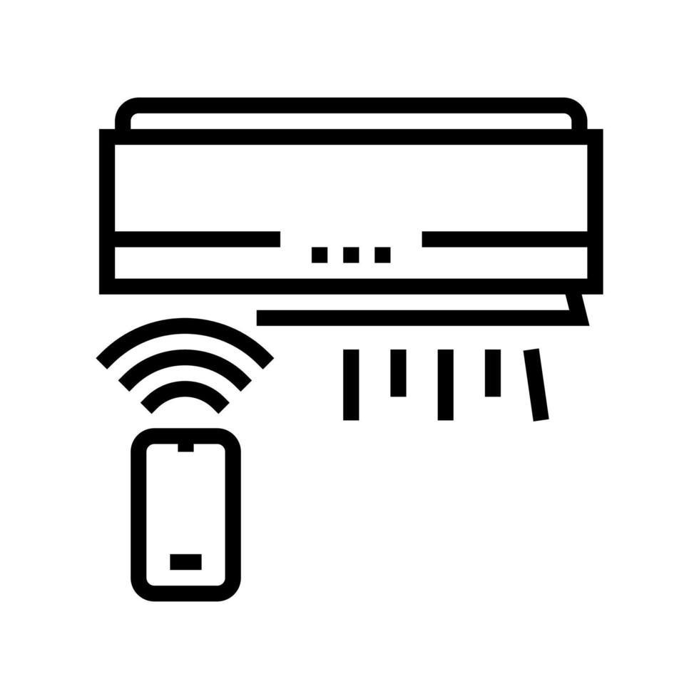 air conditioning, climate control system line icon vector illustration