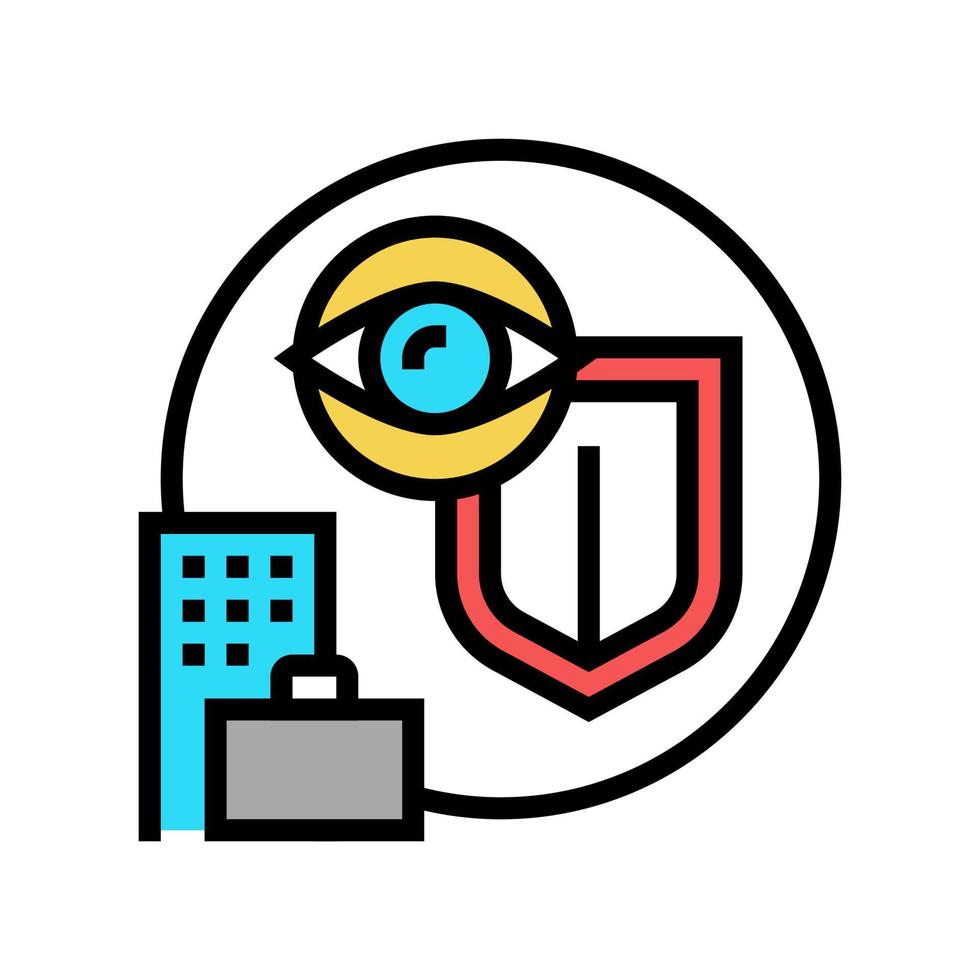 social protection color icon vector illustration