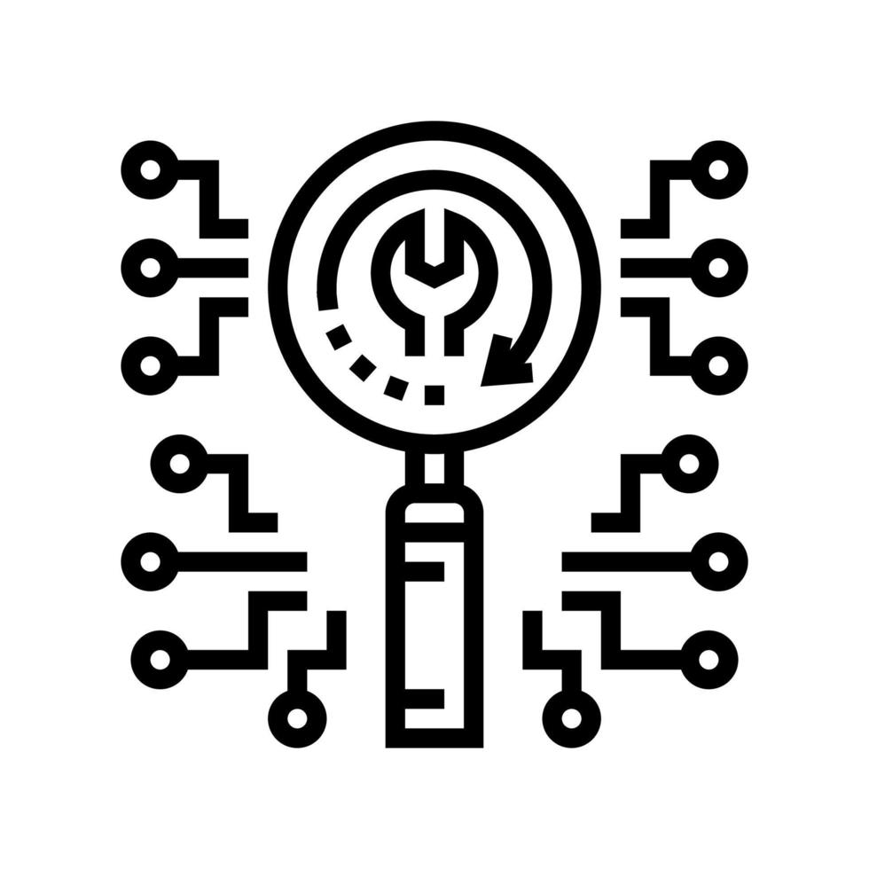 data loss prevention line icon vector illustration