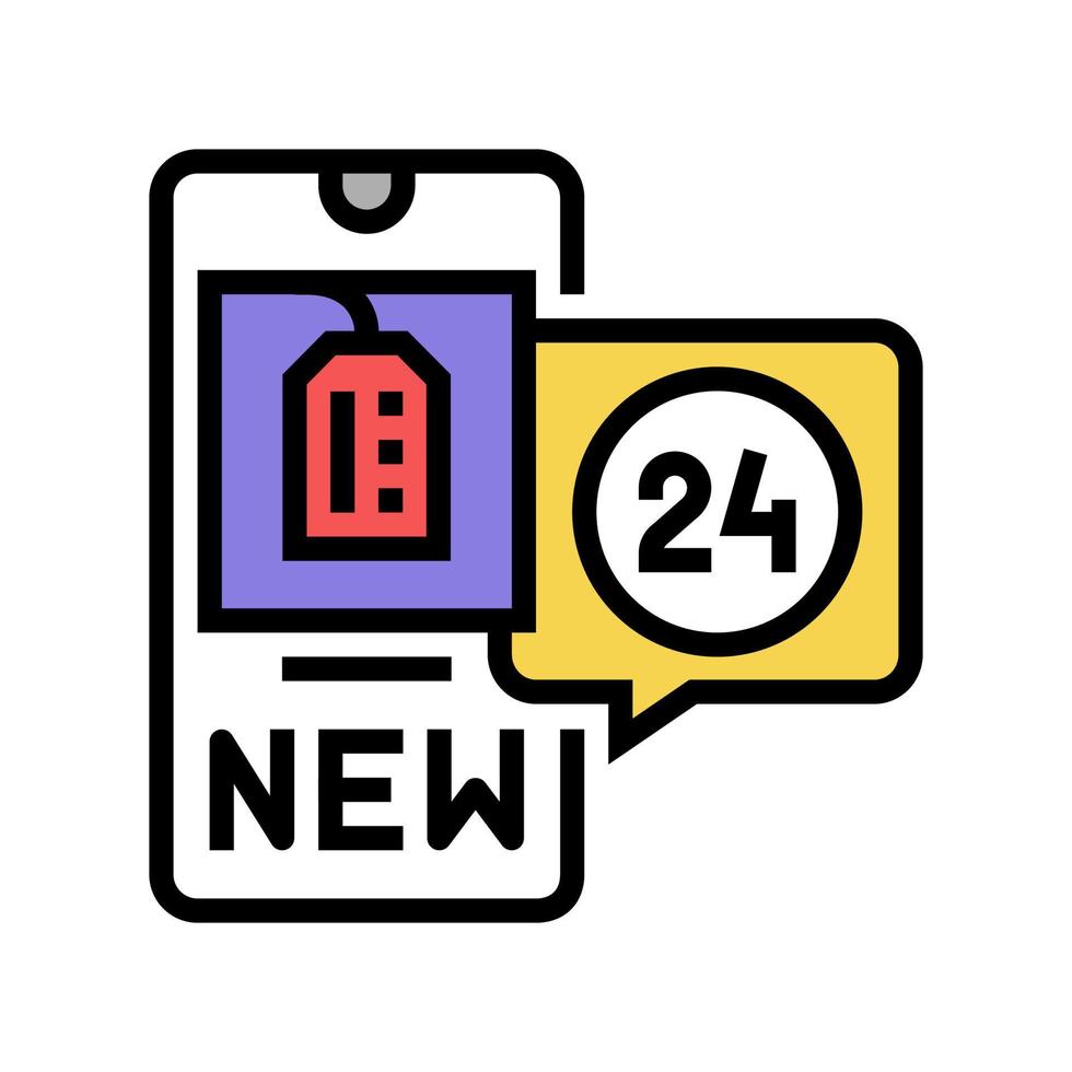 discount ephemeral color icon vector illustration
