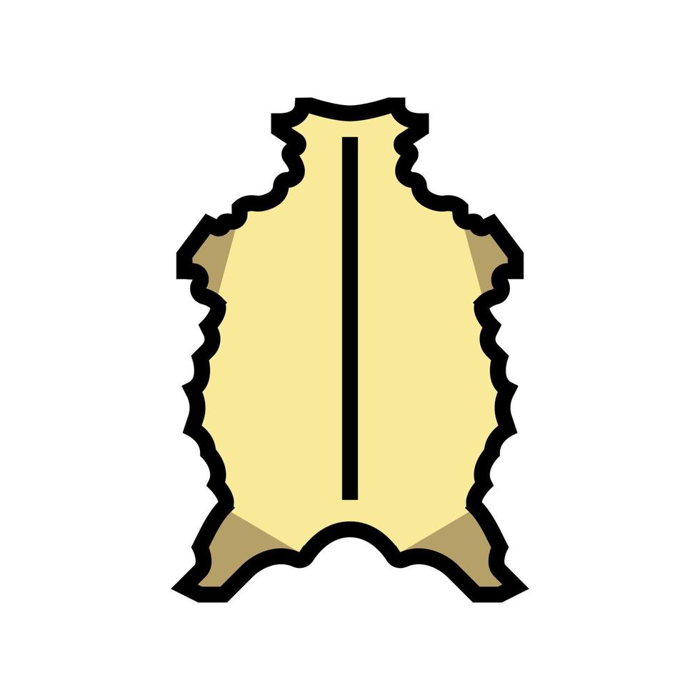 parchment whole skin color icon vector illustration