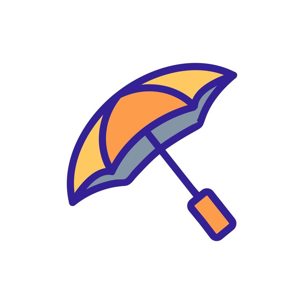 hermosa ilustración de contorno de vector de icono de paraguas