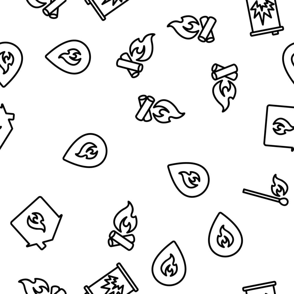 Combustible Products Vector Seamless Pattern