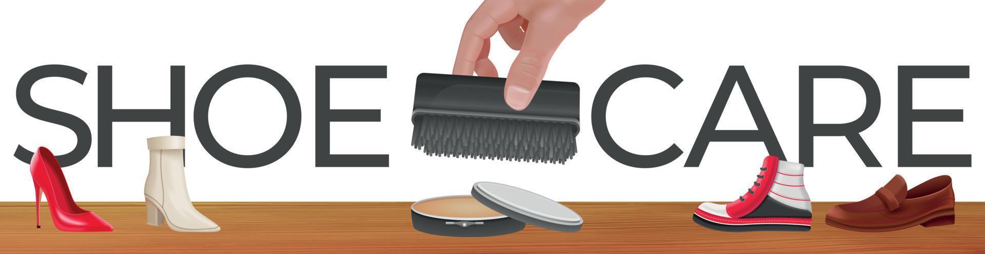 Shoe Care Banner vector