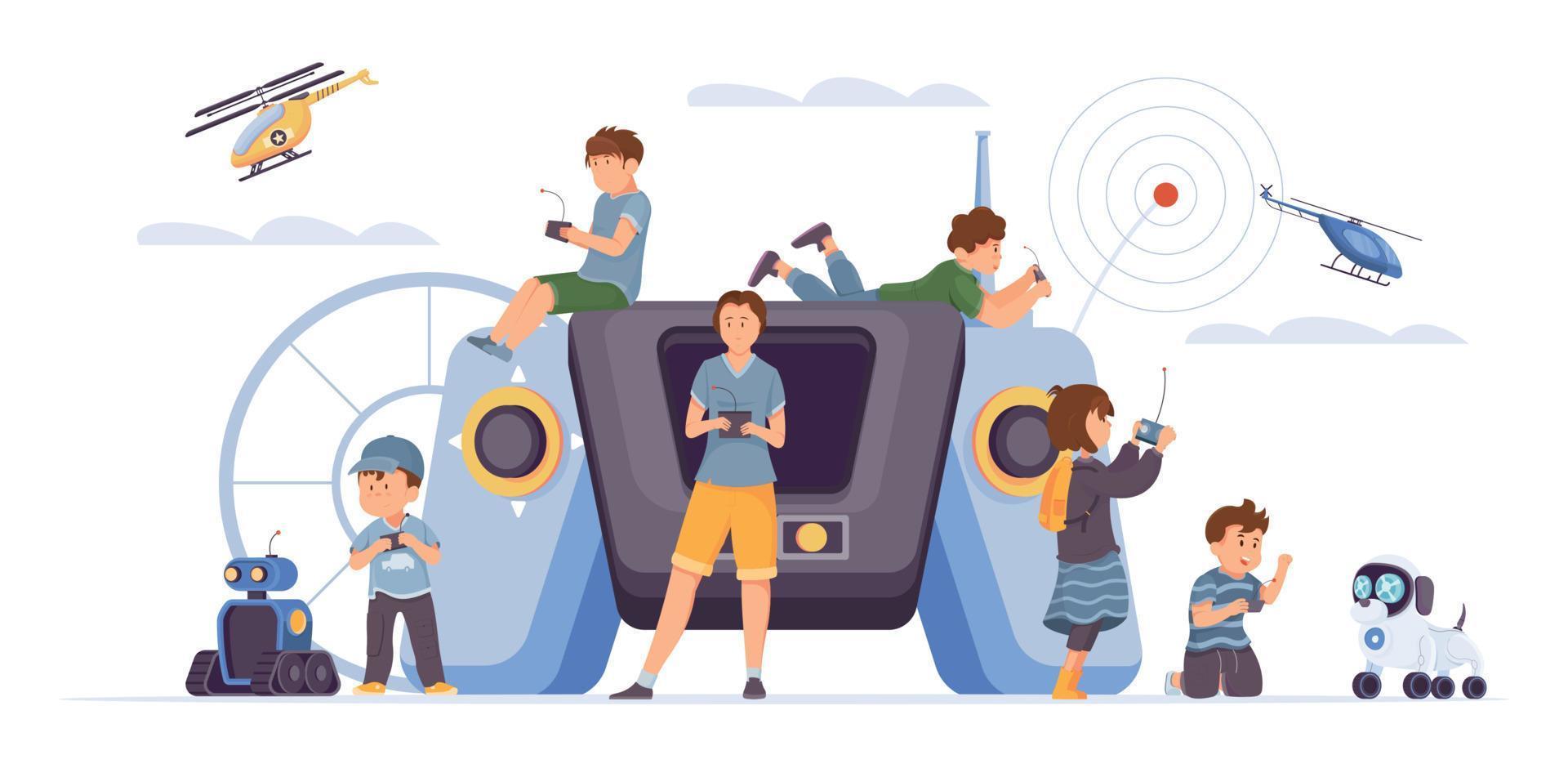 Controlled Toys Composition vector