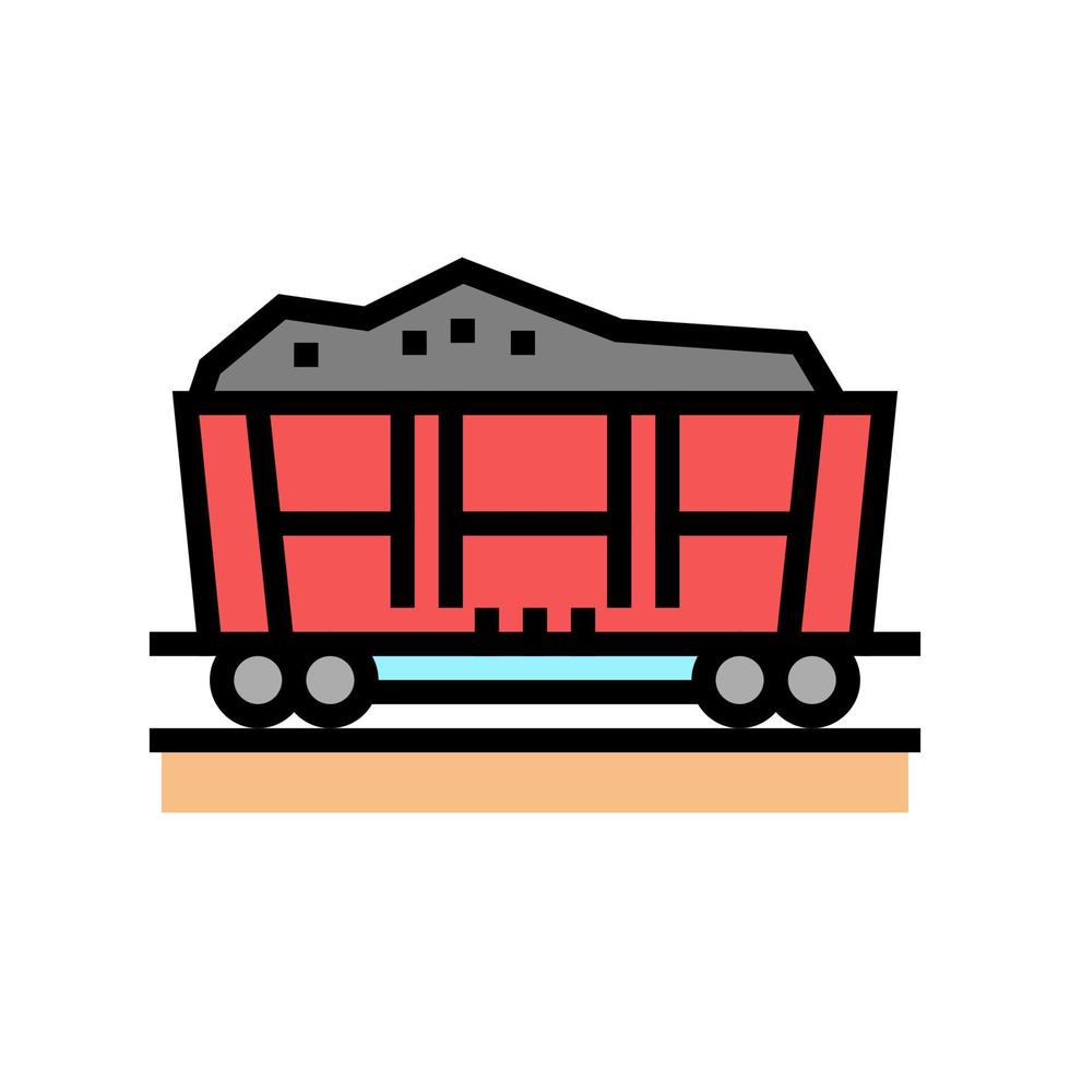 railway carriage stone color icon vector illustration
