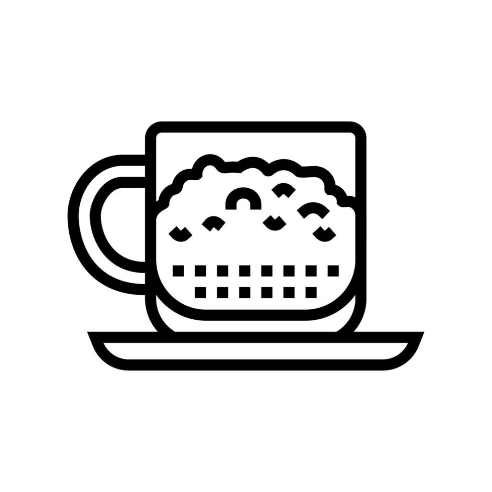 icono de línea de café macchiato ilustración vectorial vector