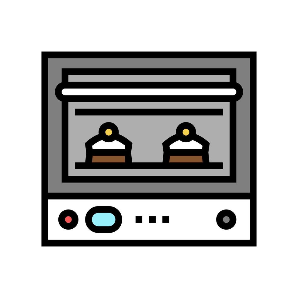 oven baking dessert color icon vector illustration