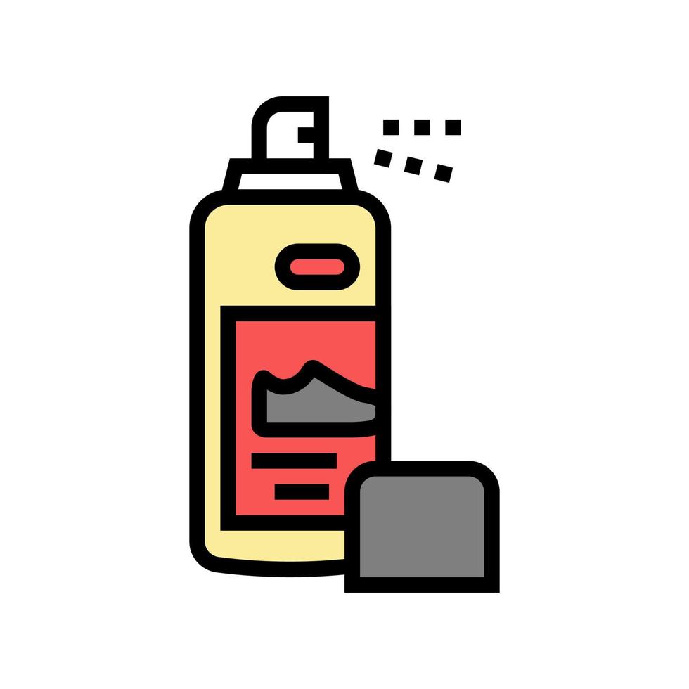 paint sprayer shoe care color icon vector illustration