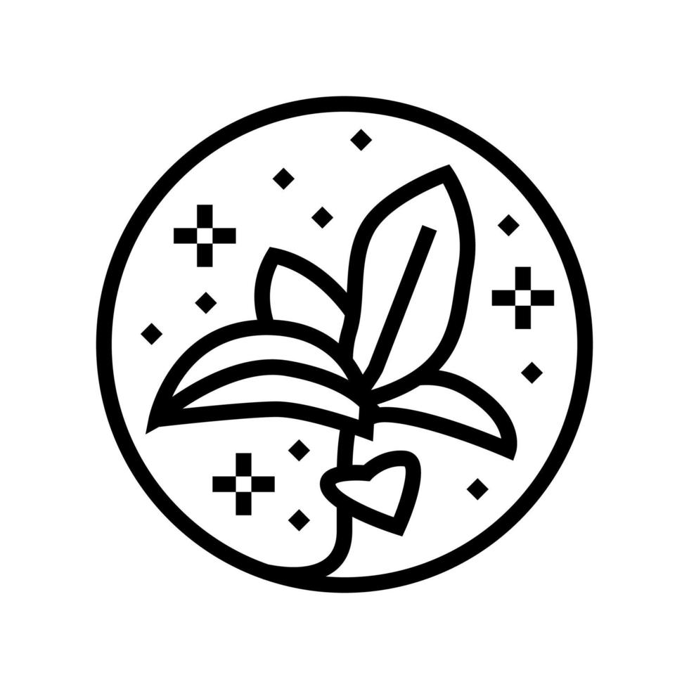 flor boho línea icono vector ilustración