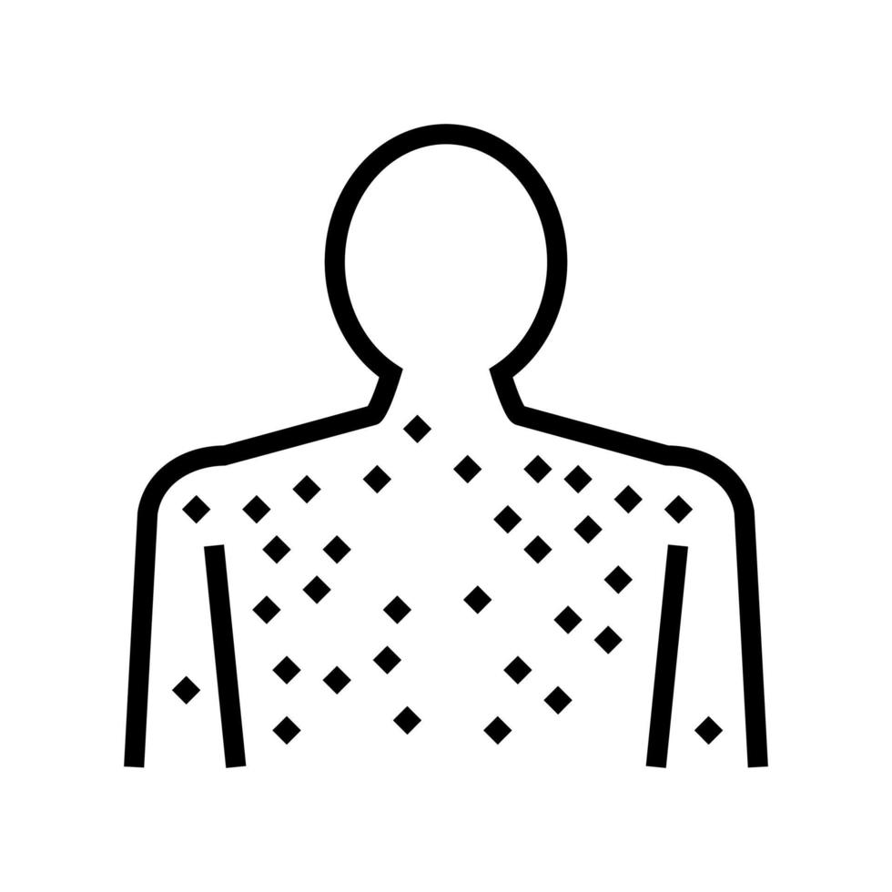 skin rash disease line icon vector illustration