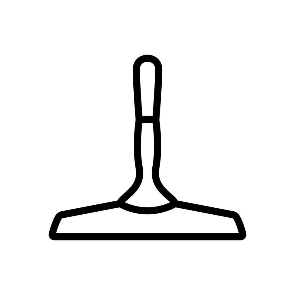 flat mop with grip holder icon vector outline illustration