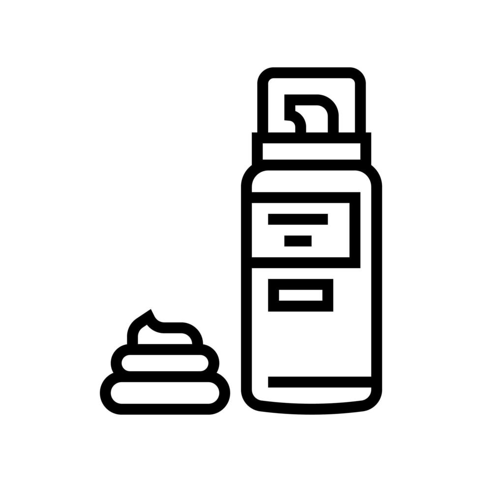 foam for shave line icon vector illustration